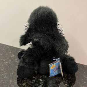 Ganz Webkinz Black Poodle Dog Stuffed Animal Plush Toy with Code